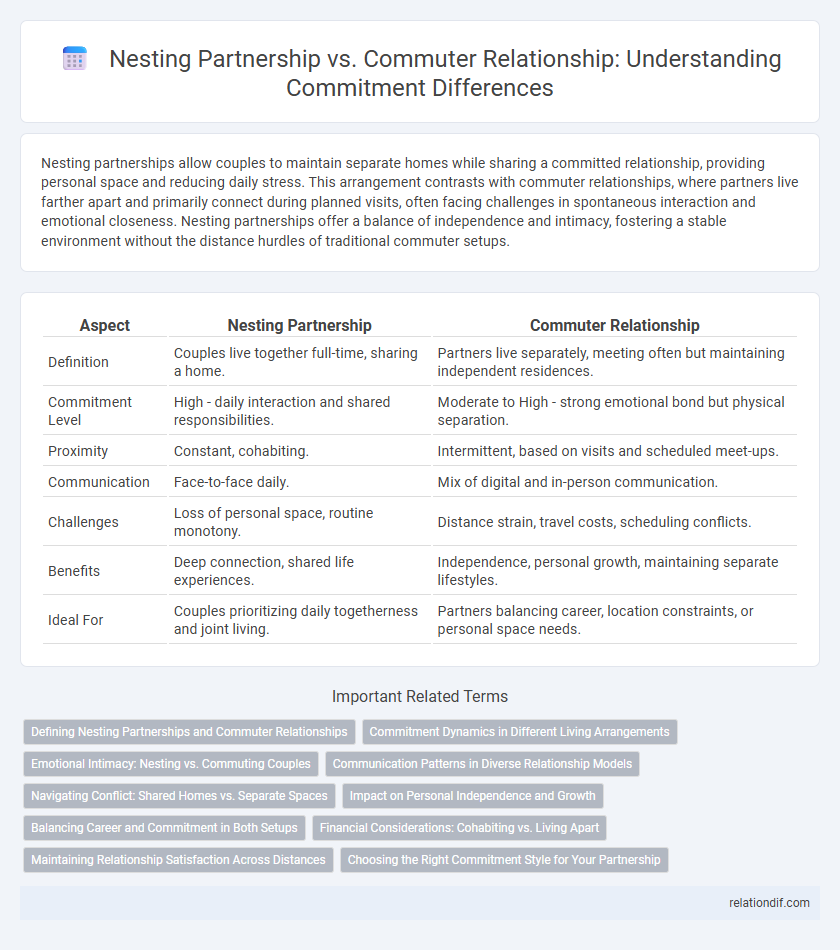 Nesting Partnership vs. Commuter Relationship: Understanding Commitment Differences