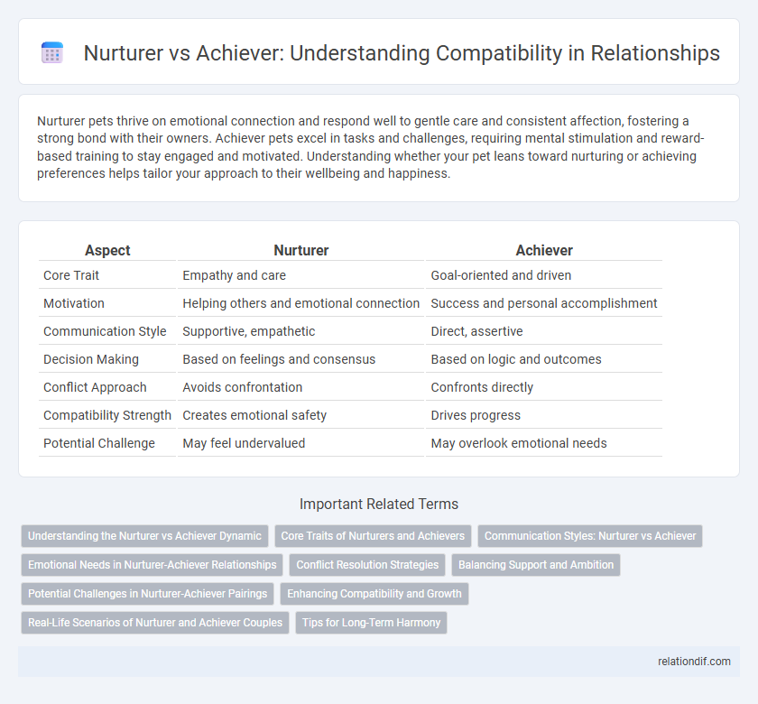 Nurturer vs Achiever: Understanding Compatibility in Relationships