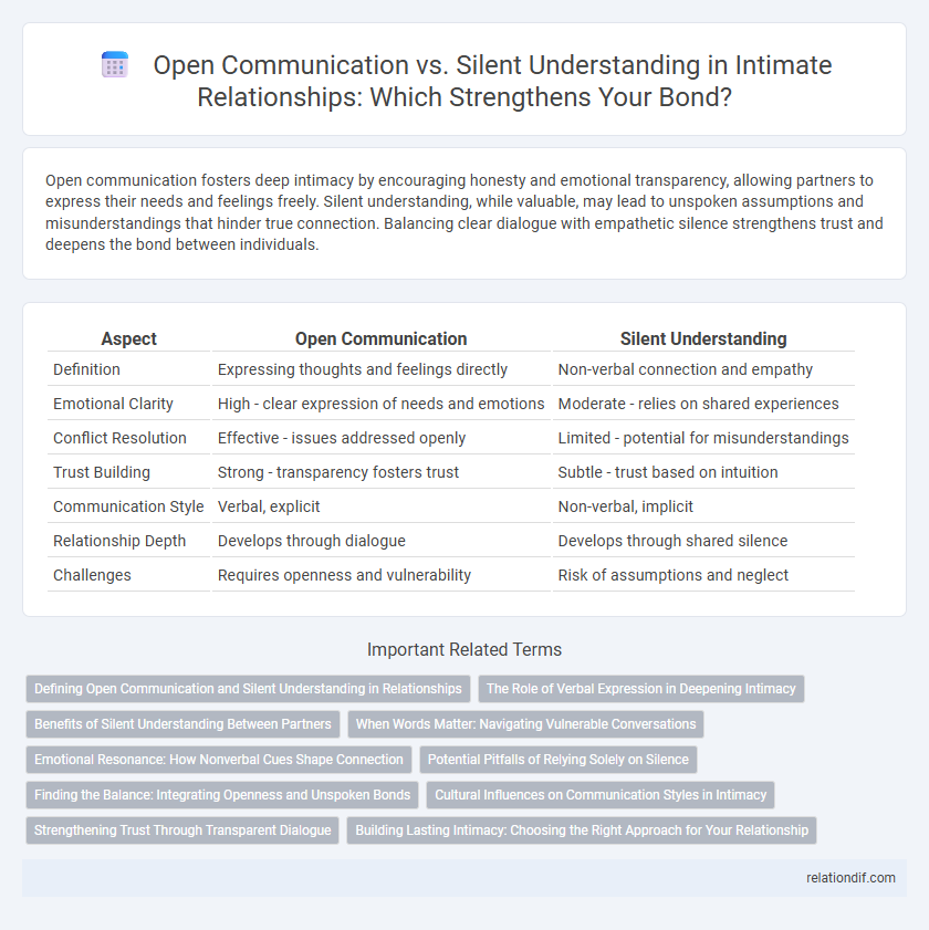 Open Communication vs. Silent Understanding in Intimate Relationships: Which Strengthens Your Bond?