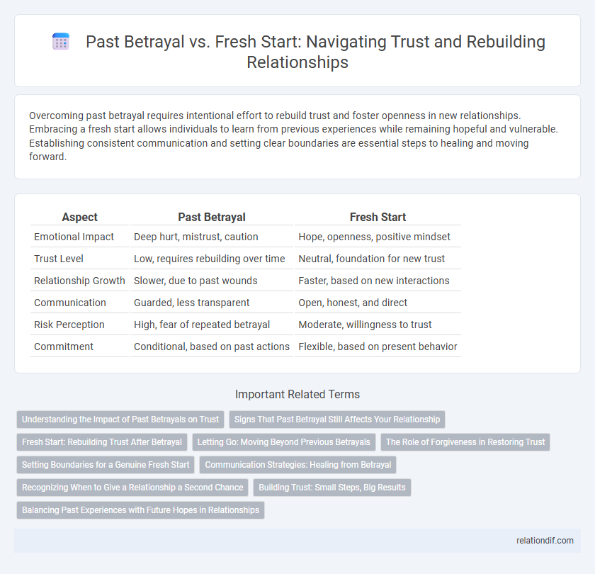 Past Betrayal vs. Fresh Start: Navigating Trust and Rebuilding Relationships