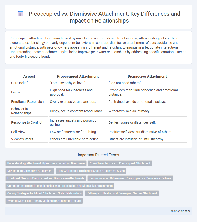 Preoccupied vs. Dismissive Attachment: Key Differences and Impact on Relationships