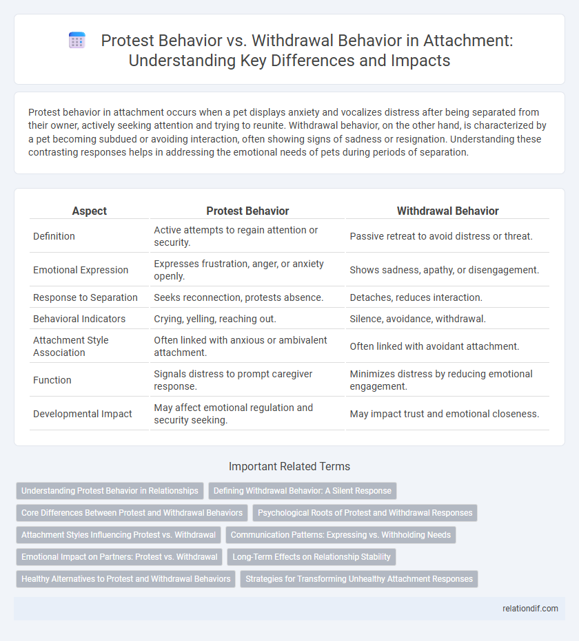 Protest Behavior vs. Withdrawal Behavior in Attachment: Understanding Key Differences and Impacts