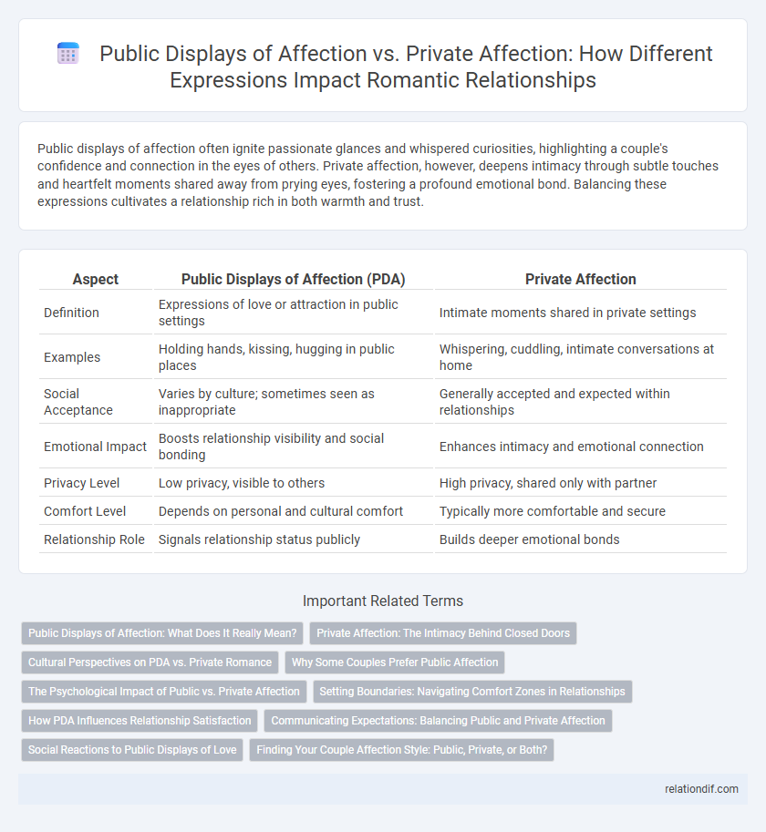 Public Displays of Affection vs. Private Affection: How Different Expressions Impact Romantic Relationships
