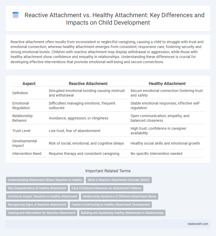 Reactive Attachment vs. Healthy Attachment: Key Differences and Impacts on Child Development