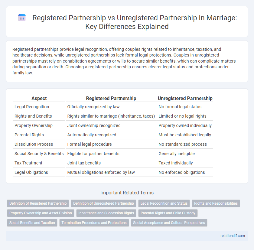 Registered Partnership vs Unregistered Partnership in Marriage: Key Differences Explained