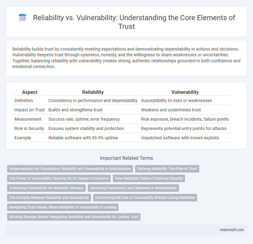 Reliability vs. Vulnerability: Understanding the Core Elements of Trust