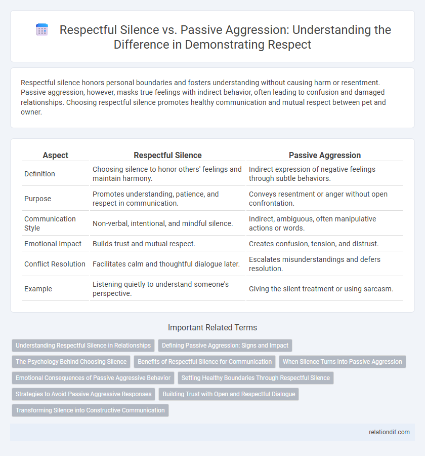 Respectful Silence vs. Passive Aggression: Understanding the Difference in Demonstrating Respect