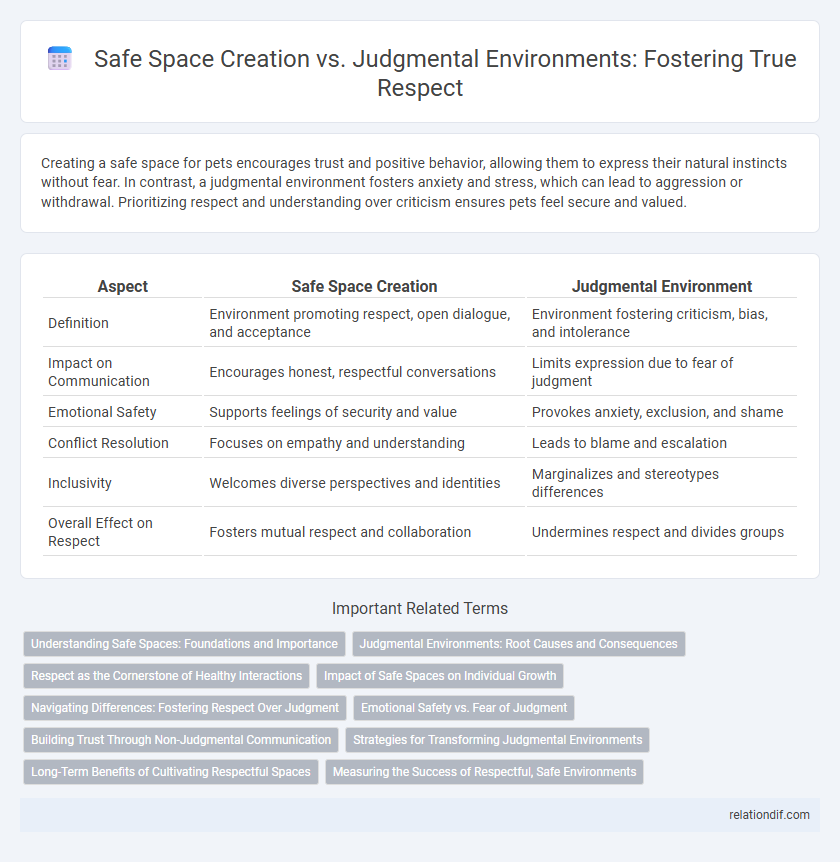 Safe Space Creation vs. Judgmental Environments: Fostering True Respect