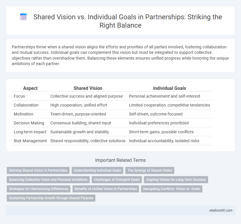 Shared Vision vs. Individual Goals in Partnerships: Striking the Right Balance