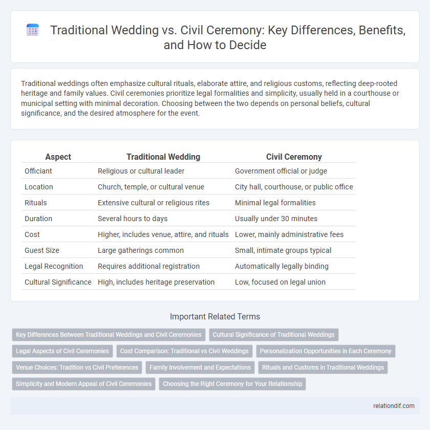 Traditional Wedding vs. Civil Ceremony: Key Differences, Benefits, and How to Decide
