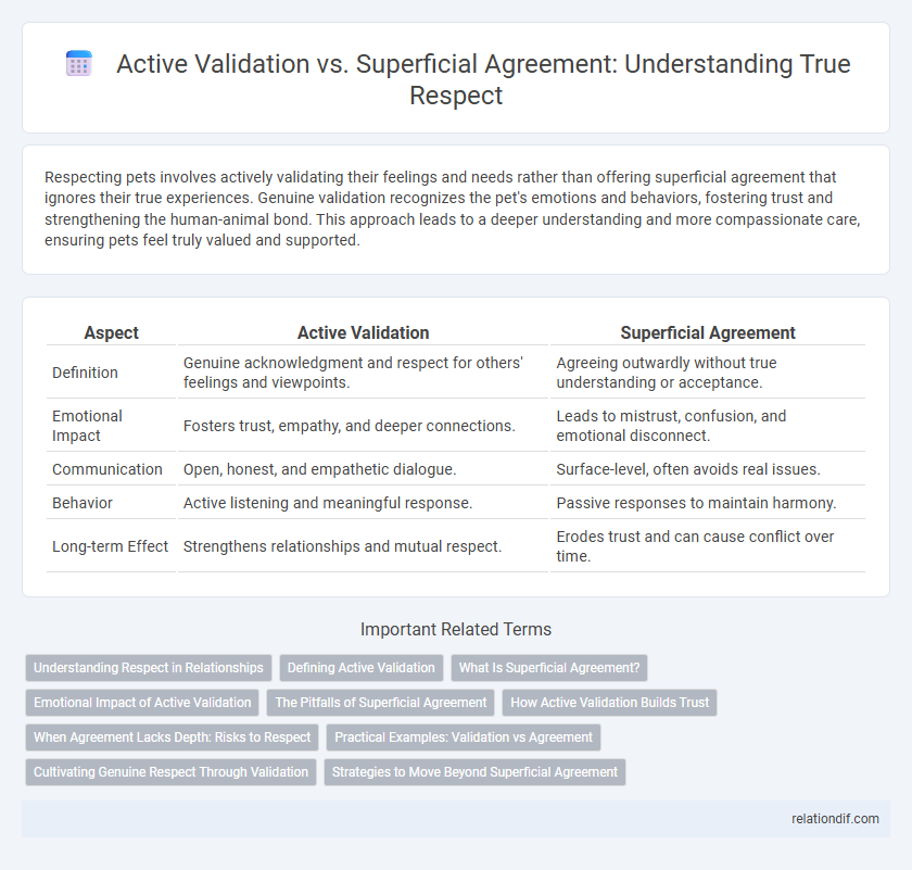 Active Validation vs. Superficial Agreement: Understanding True Respect