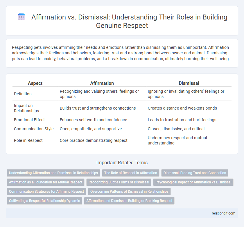Affirmation vs. Dismissal: Understanding Their Roles in Building Genuine Respect