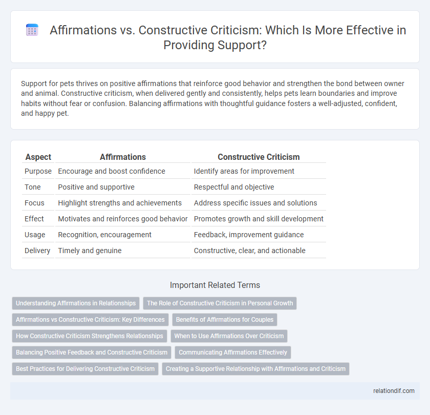 Affirmations vs. Constructive Criticism: Which Is More Effective in Providing Support?