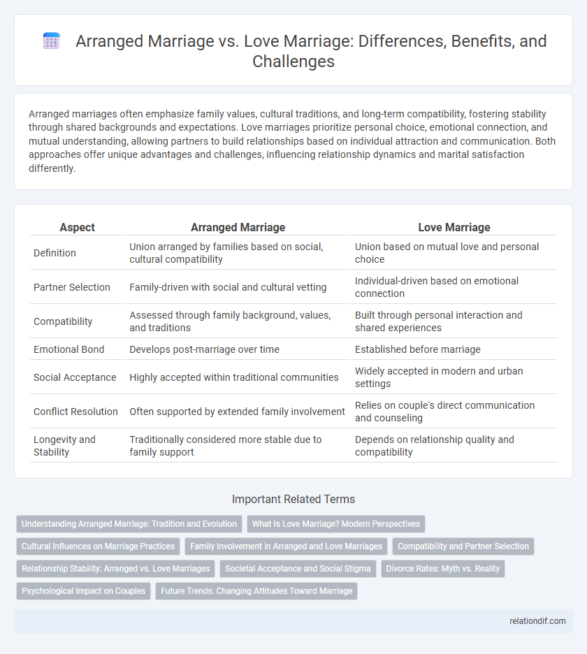 Arranged Marriage vs. Love Marriage: Differences, Benefits, and Challenges