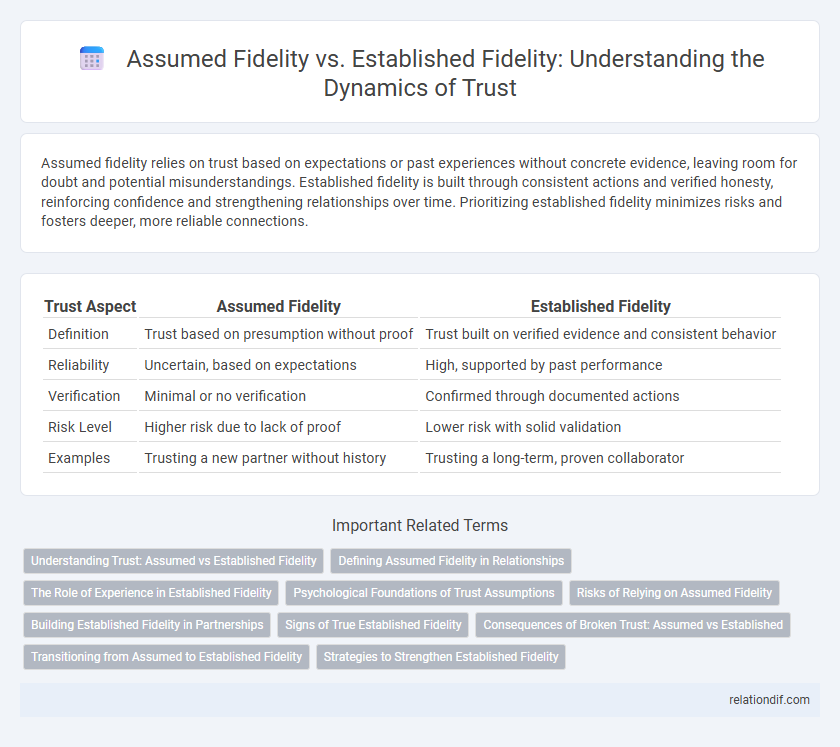 Assumed Fidelity vs. Established Fidelity: Understanding the Dynamics of Trust