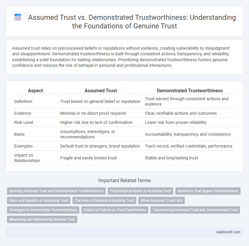 Assumed Trust vs. Demonstrated Trustworthiness: Understanding the Foundations of Genuine Trust