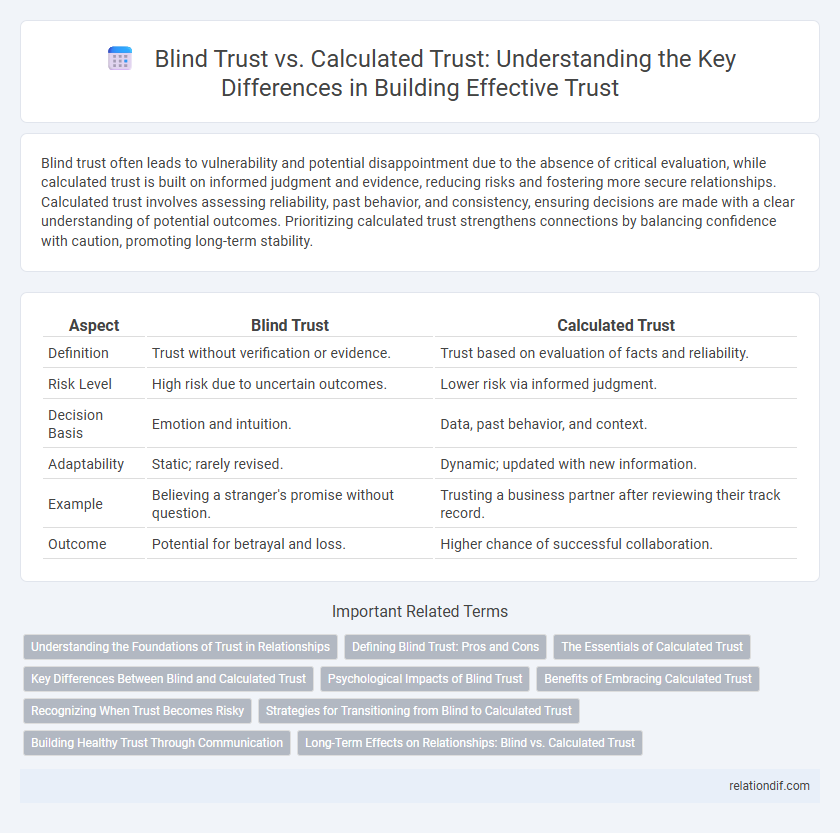Blind Trust vs. Calculated Trust: Understanding the Key Differences in Building Effective Trust