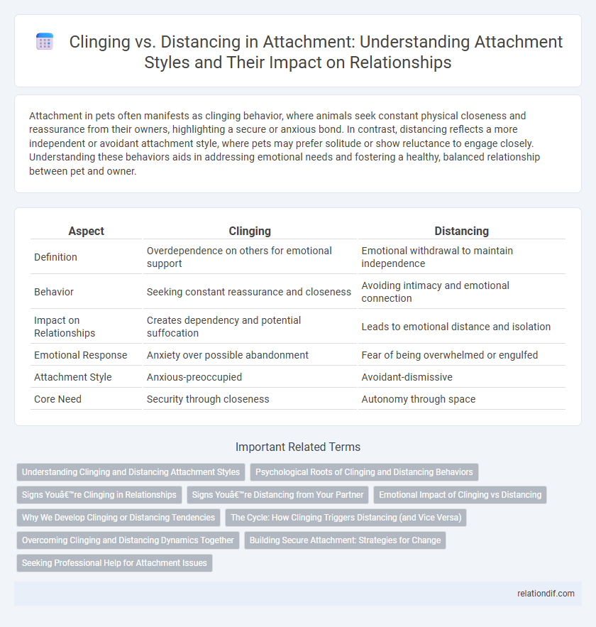 Clinging vs. Distancing in Attachment: Understanding Attachment Styles and Their Impact on Relationships