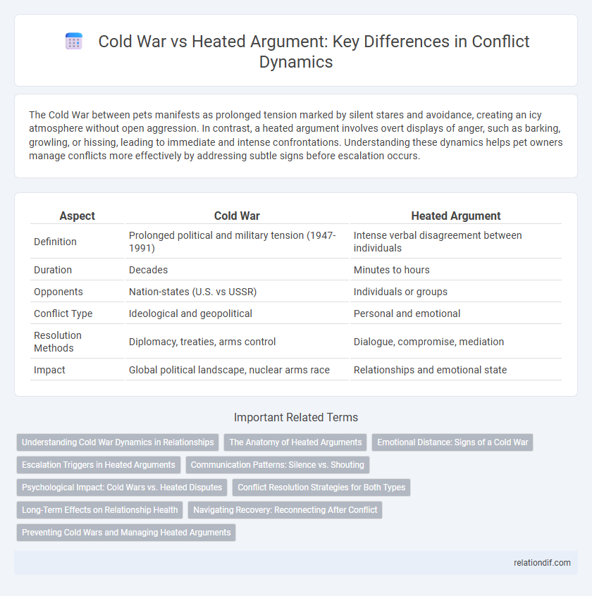 Cold War vs Heated Argument: Key Differences in Conflict Dynamics