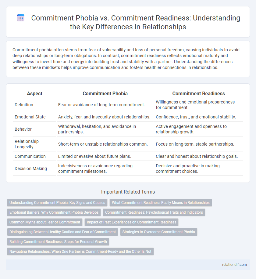 Commitment Phobia vs. Commitment Readiness: Understanding the Key Differences in Relationships