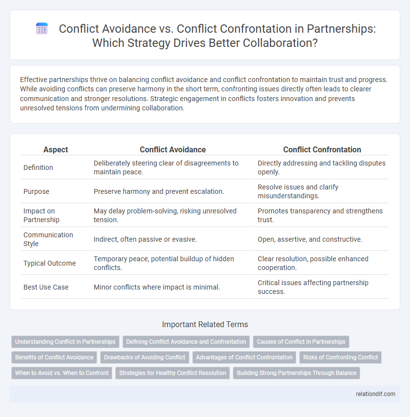 Conflict Avoidance vs. Conflict Confrontation in Partnerships: Which Strategy Drives Better Collaboration?