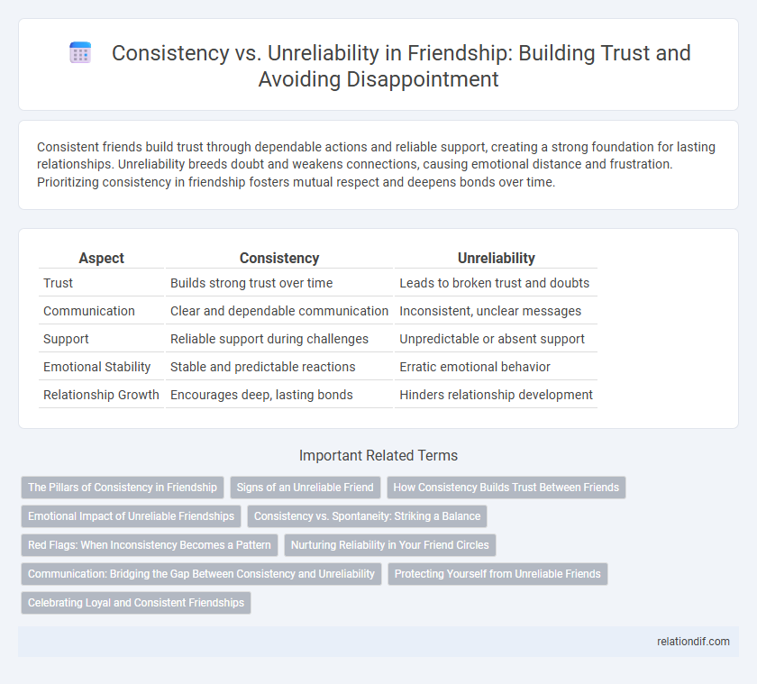 Consistency vs. Unreliability in Friendship: Building Trust and Avoiding Disappointment