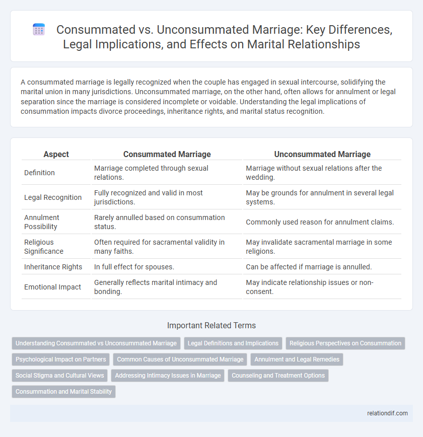 Consummated vs. Unconsummated Marriage: Key Differences, Legal Implications, and Effects on Marital Relationships