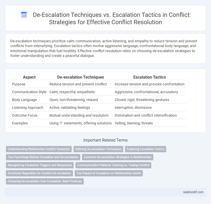 De-Escalation Techniques vs. Escalation Tactics in Conflict: Strategies for Effective Conflict Resolution
