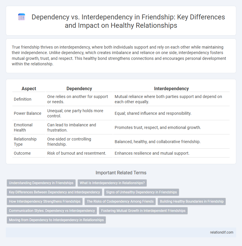 Dependency vs. Interdependency in Friendship: Key Differences and Impact on Healthy Relationships