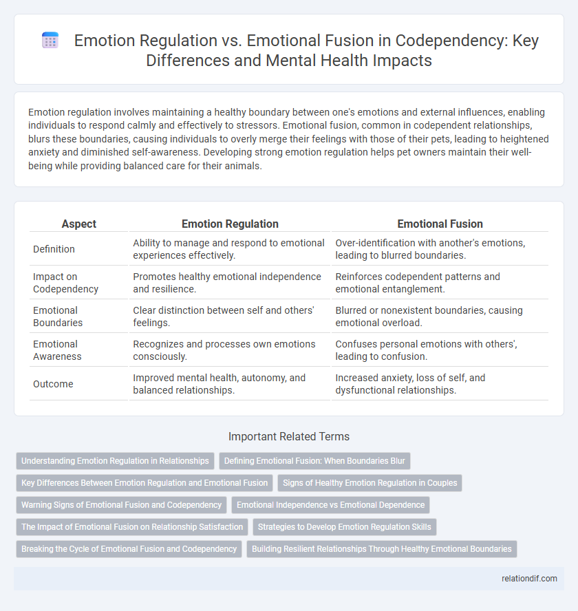 Emotion Regulation vs. Emotional Fusion in Codependency: Key Differences and Mental Health Impacts