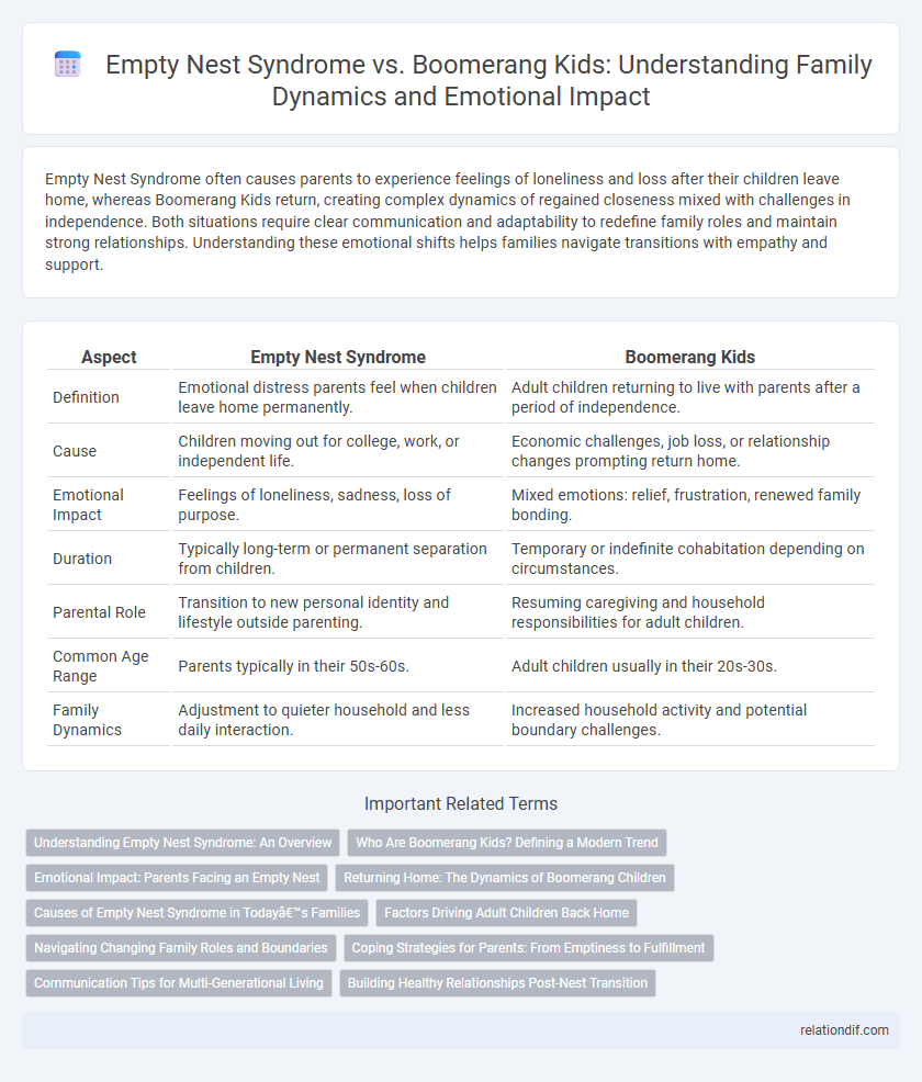 Empty Nest Syndrome vs. Boomerang Kids: Understanding Family Dynamics and Emotional Impact