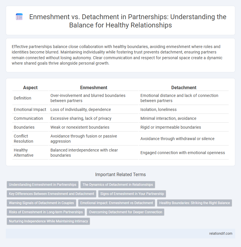Enmeshment vs. Detachment in Partnerships: Understanding the Balance for Healthy Relationships