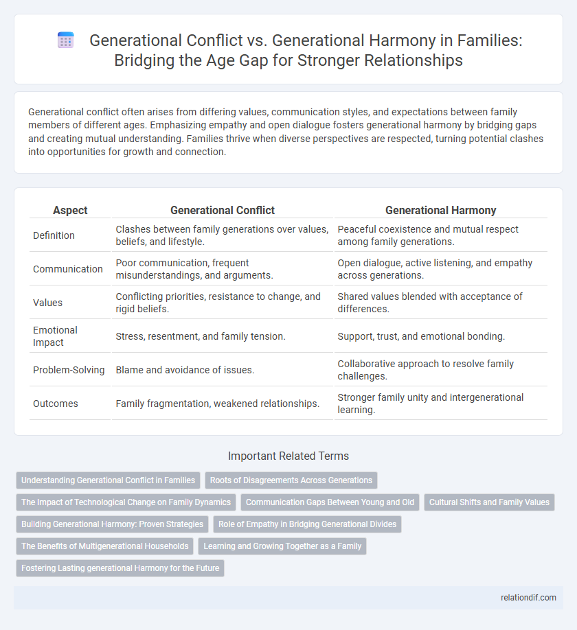 Generational Conflict vs. Generational Harmony in Families: Bridging the Age Gap for Stronger Relationships