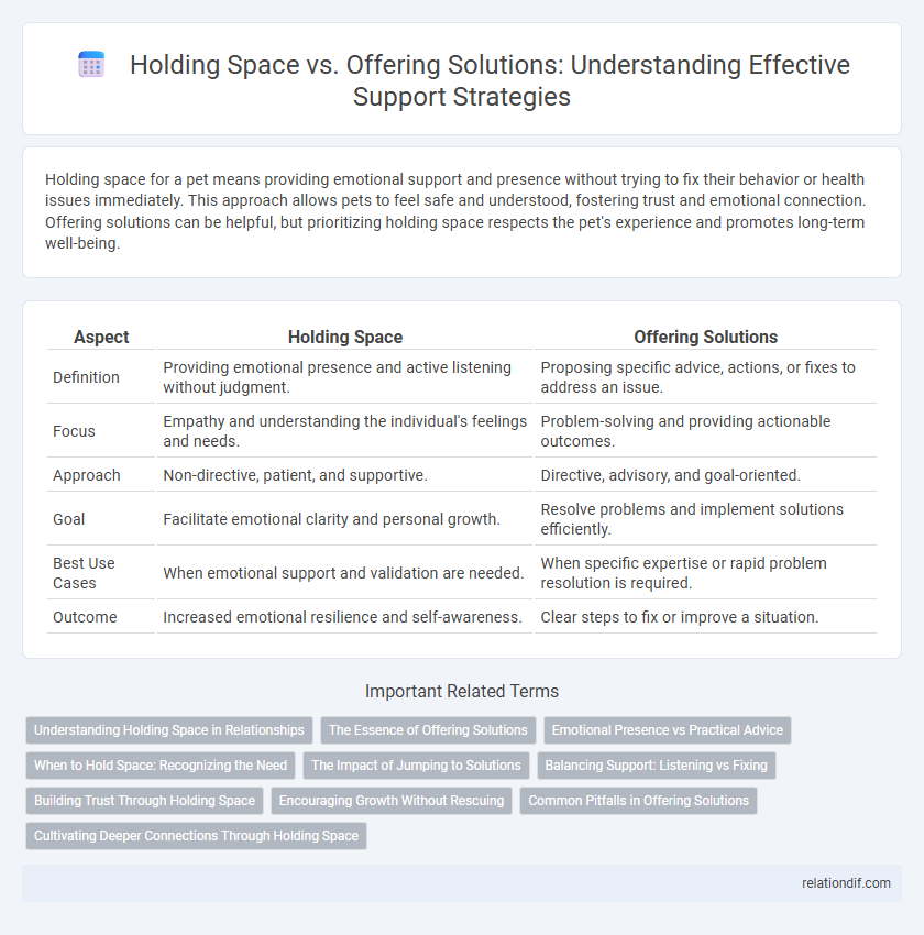Holding Space vs. Offering Solutions: Understanding Effective Support Strategies