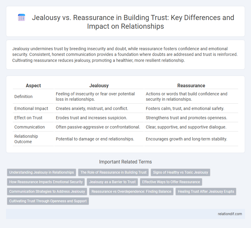 Jealousy vs. Reassurance in Building Trust: Key Differences and Impact on Relationships
