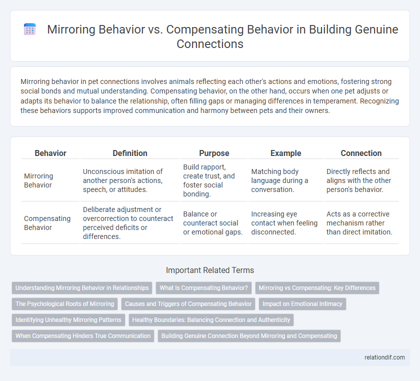 Mirroring Behavior vs. Compensating Behavior in Building Genuine Connections