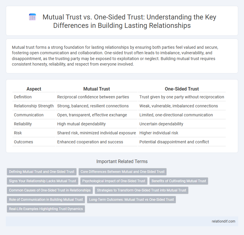 Mutual Trust vs. One-Sided Trust: Understanding the Key Differences in Building Lasting Relationships