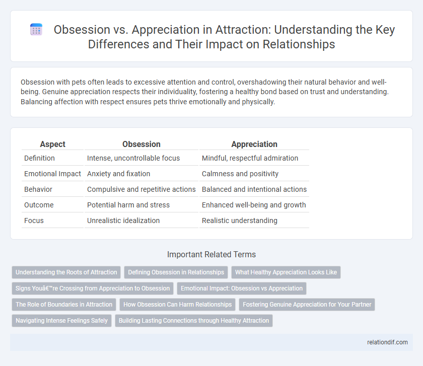 Obsession vs. Appreciation in Attraction: Understanding the Key Differences and Their Impact on Relationships