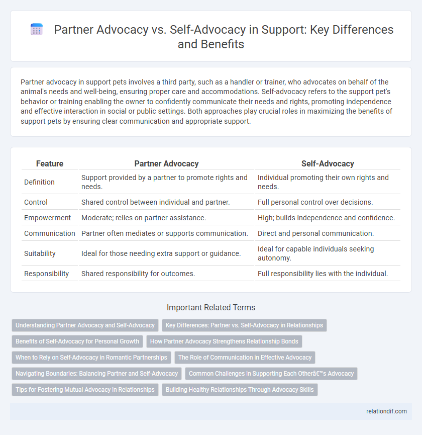 Partner Advocacy vs. Self-Advocacy in Support: Key Differences and Benefits