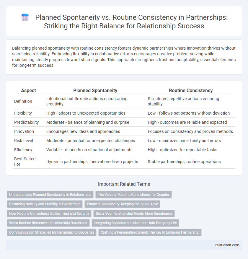 Planned Spontaneity vs. Routine Consistency in Partnerships: Striking the Right Balance for Relationship Success