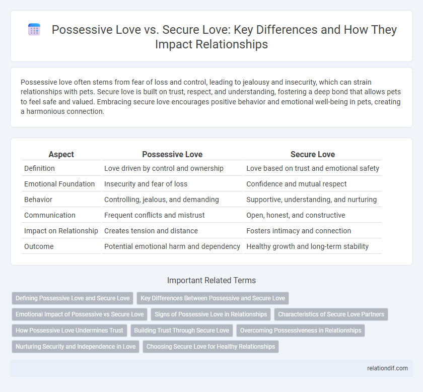 Possessive Love vs. Secure Love: Key Differences and How They Impact Relationships