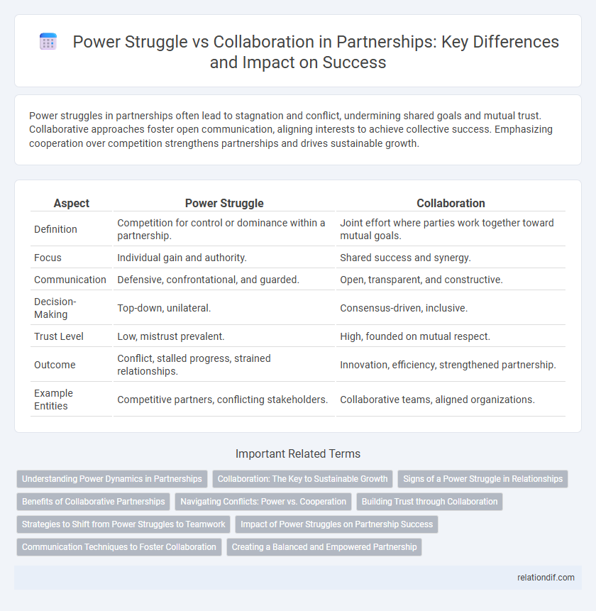 Power Struggle vs Collaboration in Partnerships: Key Differences and Impact on Success