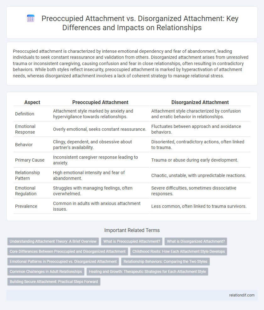 Preoccupied Attachment vs. Disorganized Attachment: Key Differences and Impacts on Relationships