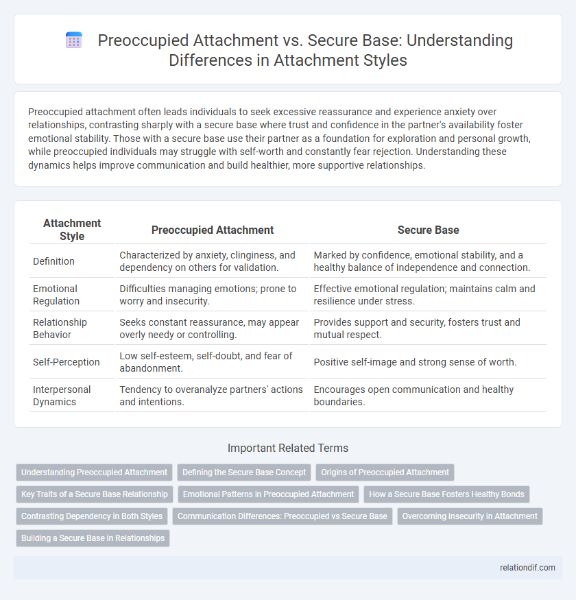 Preoccupied Attachment vs. Secure Base: Understanding Differences in Attachment Styles