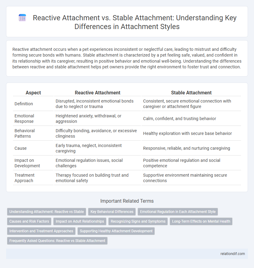 Reactive Attachment vs. Stable Attachment: Understanding Key Differences in Attachment Styles