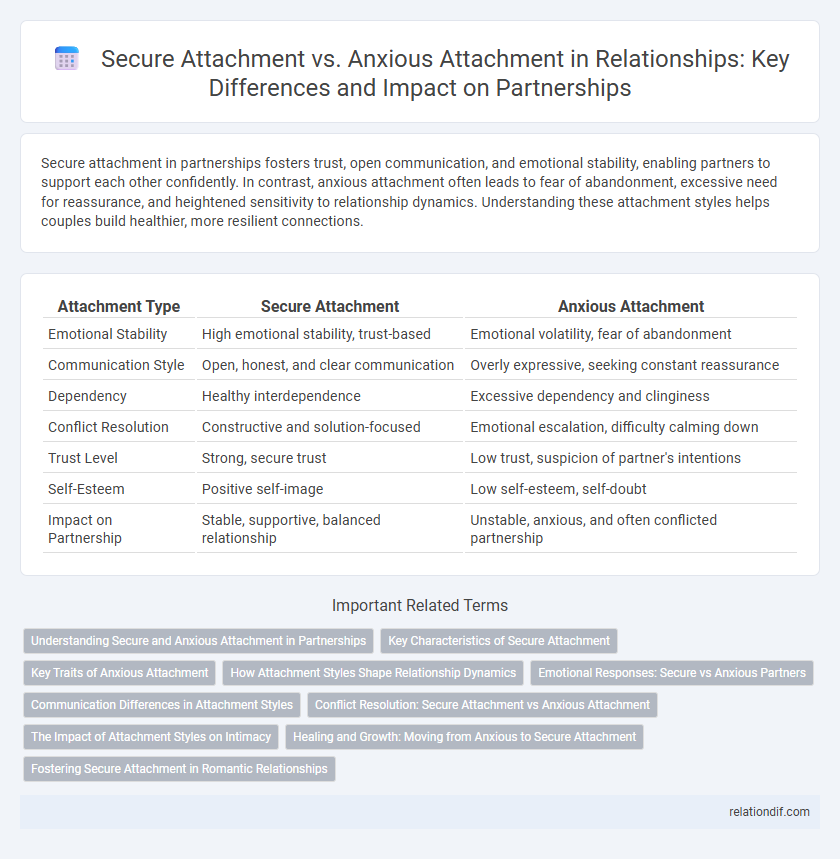 Secure Attachment vs. Anxious Attachment in Relationships: Key Differences and Impact on Partnerships