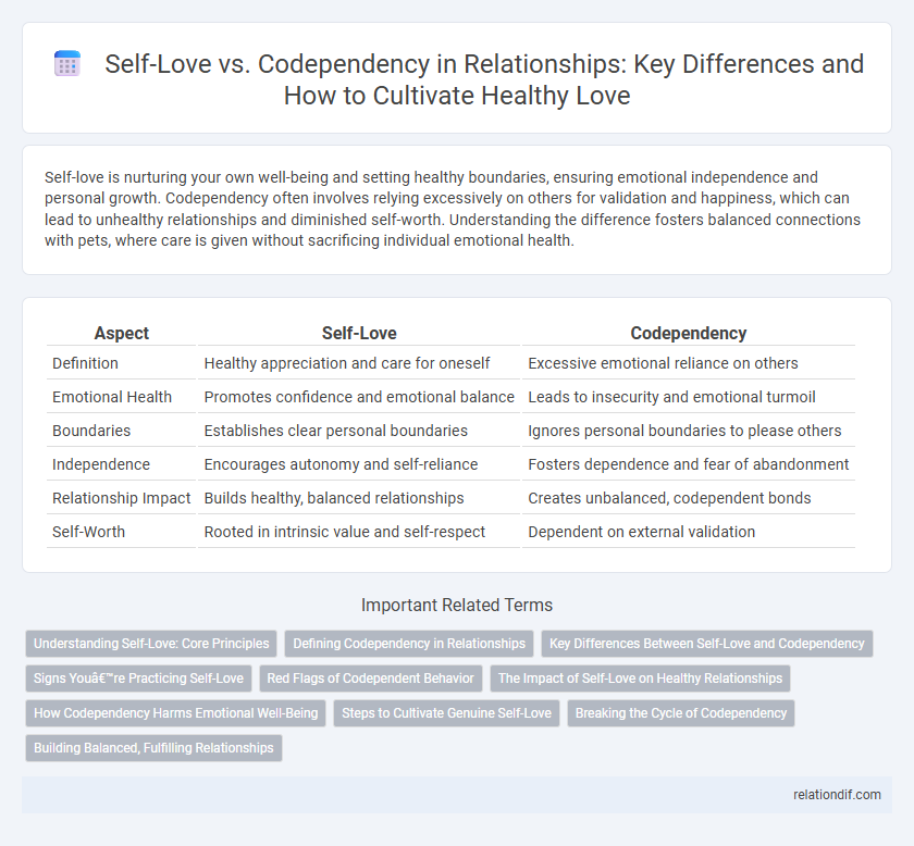 Self-Love vs. Codependency in Relationships: Key Differences and How to Cultivate Healthy Love