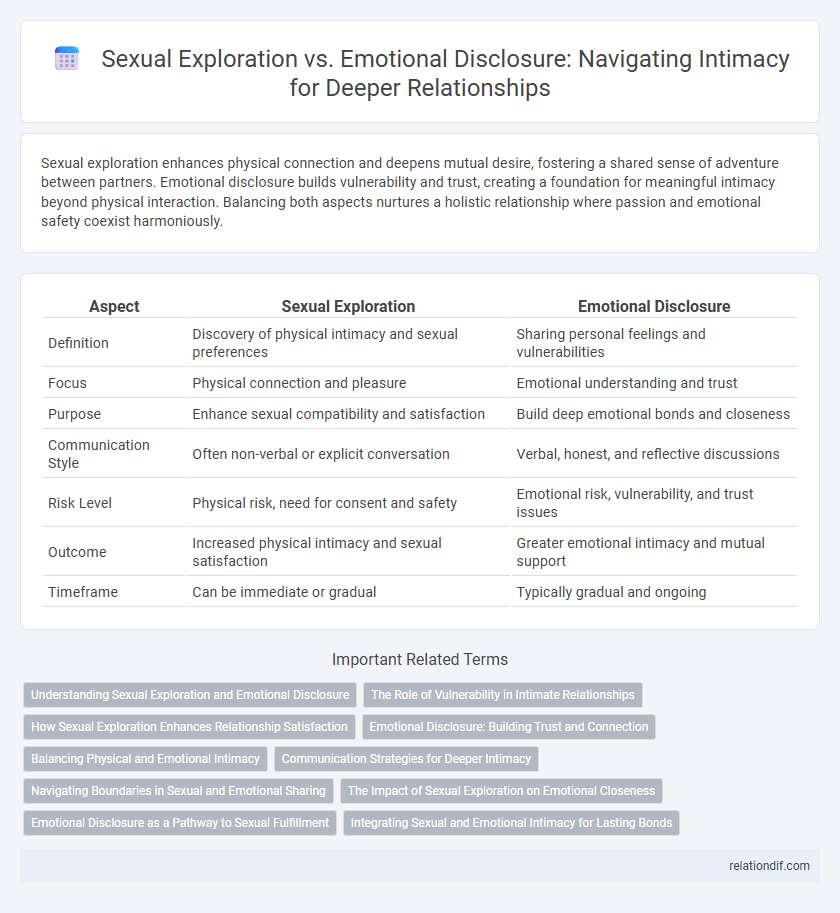 Sexual Exploration vs. Emotional Disclosure: Navigating Intimacy for Deeper Relationships