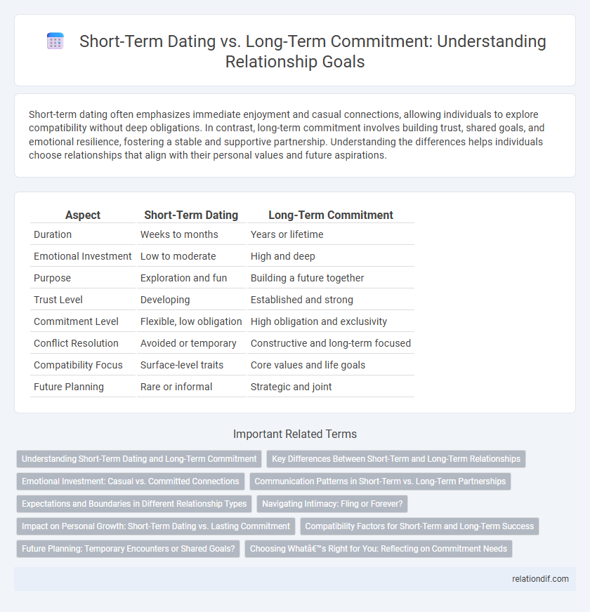 Short-Term Dating vs. Long-Term Commitment: Understanding Relationship Goals