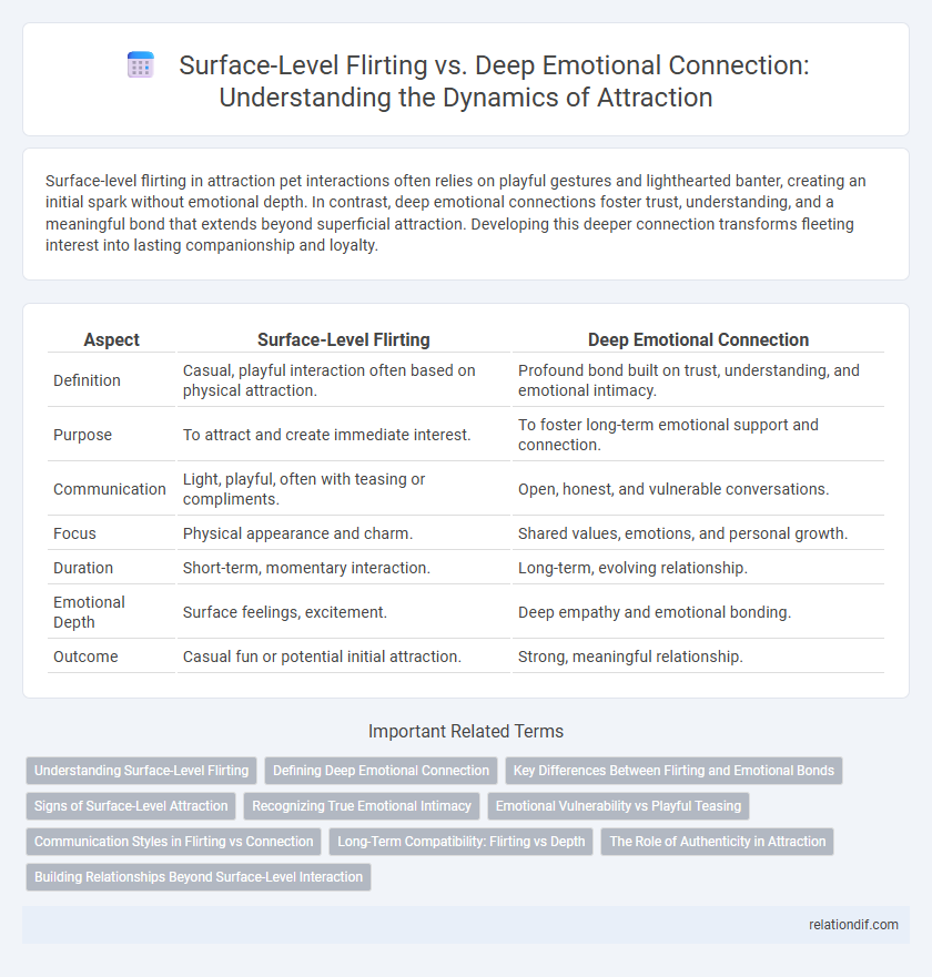 Surface-Level Flirting vs. Deep Emotional Connection: Understanding the Dynamics of Attraction